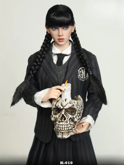Pedido Figura Shadow Raven Maiden Wednesday cosplay marca JKToys K-010 escala 1/6