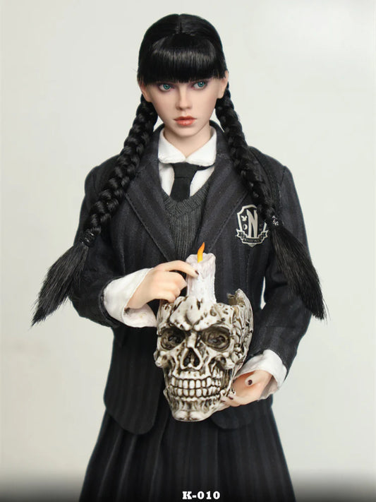 Pedido Figura Shadow Raven Maiden Wednesday cosplay marca JKToys K-010 escala 1/6