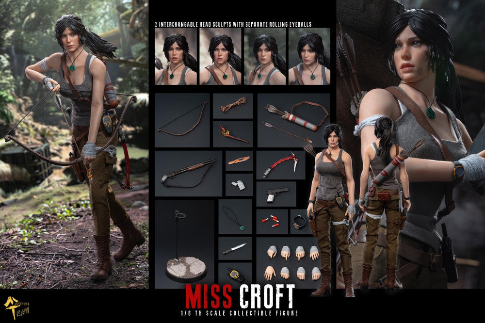 Preventa Figura Miss-Croft (Set con 2 cabezas) marca MTToys MTT022 escala 1/6