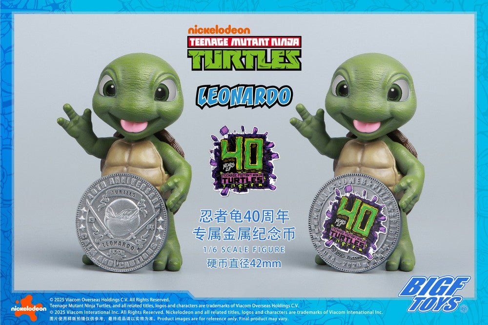 Preventa Figura TMNT LEONARDO - 40th Anniversary Edition marca BigFToys BIGF-001 escala 1/6