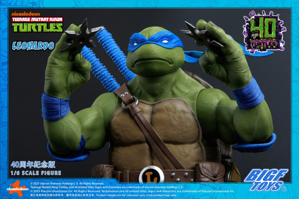 Preventa Figura TMNT LEONARDO - 40th Anniversary Edition marca BigFToys BIGF-001 escala 1/6