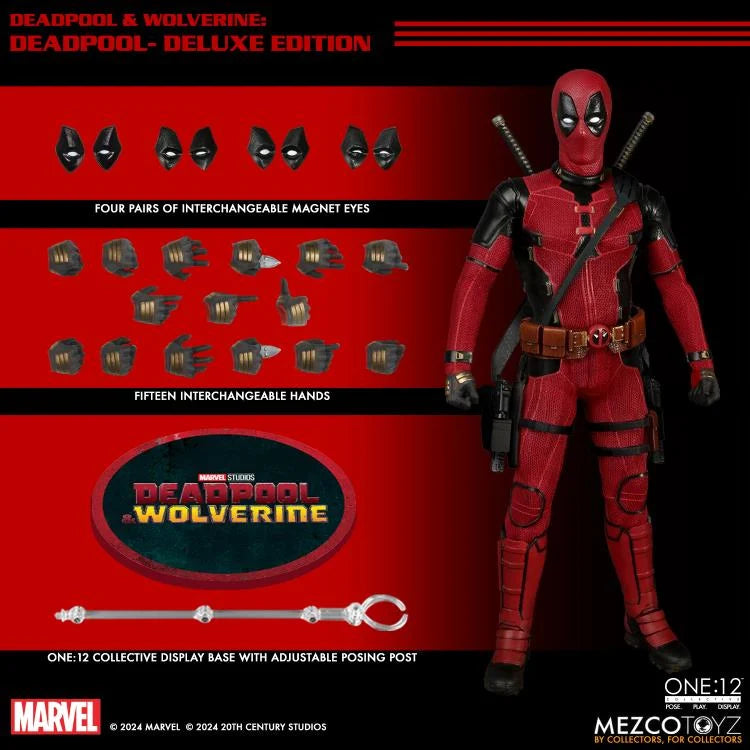 Pedido Figura Deadpool (Deluxe Edition) - Deadpool & Wolverine - One:12 Collective marca Mezco Toyz 76213 escala pequeña 1/12