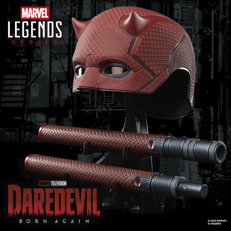 Pedido Casco y Bastones de Daredevil - Daredevil: Born Again - Marvel Legends marca Hasbro escala real 1/1