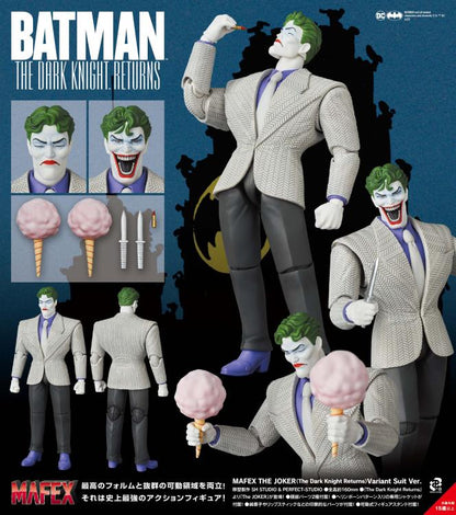 Preventa Figura The Joker (Variant suit version) - Batman: The Dark Knight Returns - MAFEX marca Medicom Toy No.214 escala pequeña 1/12