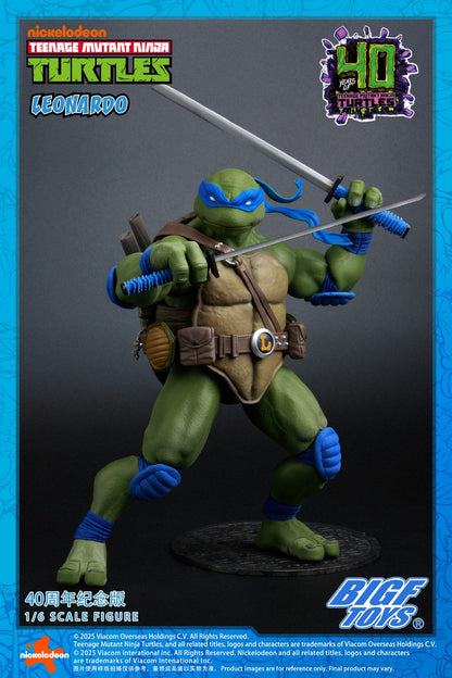 Preventa Figura TMNT LEONARDO - 40th Anniversary Edition marca BigFToys BIGF-001 escala 1/6