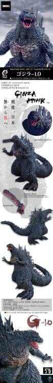 Preventa Estatua Godzilla (Ginza Attack Version) (Limited Edition) - Godzilla Minus One - Alpha Kaiju Series marca Ezhobi (34.5 cm)