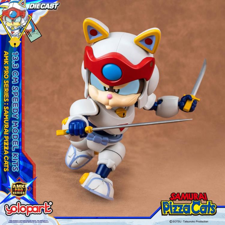 Preventa Figura Speedy (set doble) (Diecast)- Samurai Pizza Cats - AMK PRO Series - Model Kit marca Yolopark