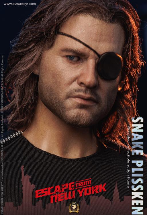 Pedido Figura SNAKE PLISSKEN (versión cabello real) - Escape from New York (1981) - Serie Crown marca Asmus Toys CRW004H escala 1/6