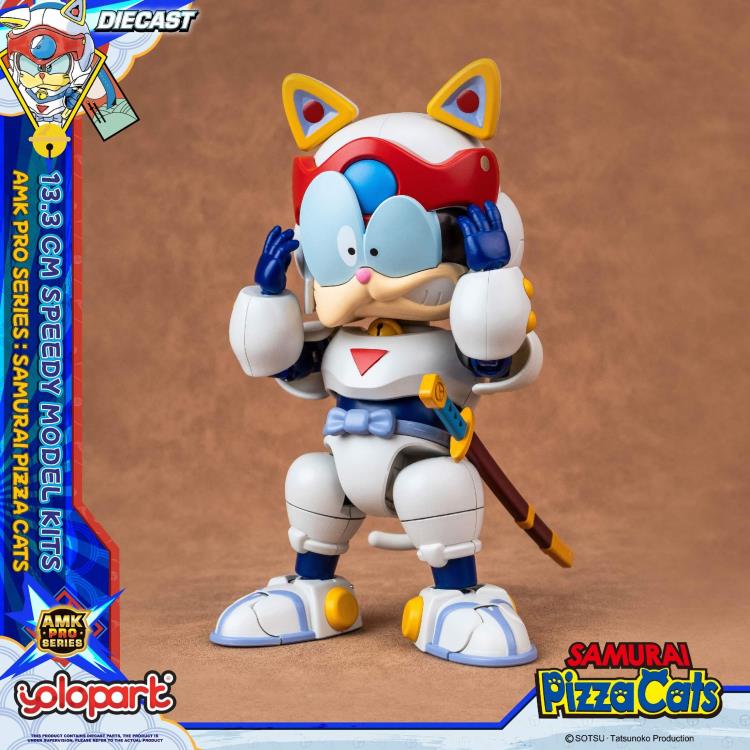 Preventa Figura Speedy (set doble) (Diecast)- Samurai Pizza Cats - AMK PRO Series - Model Kit marca Yolopark