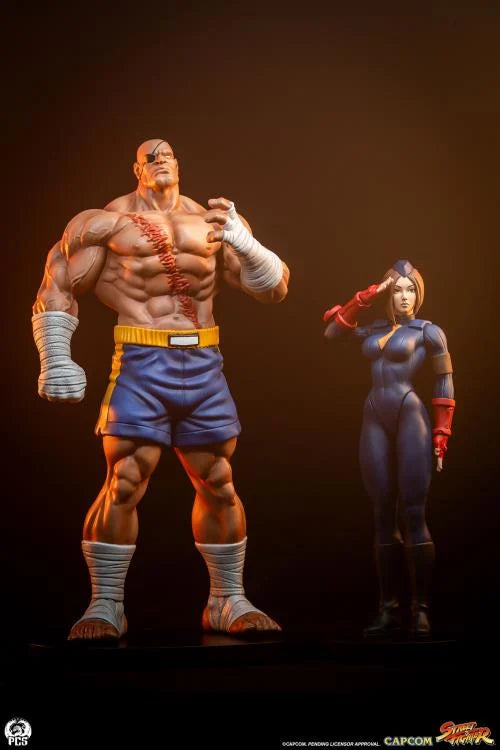 Preventa Set Estatuas Sagat y Juli - Street Jam - Street Fighter marca PCS Collectibles escala 1/10