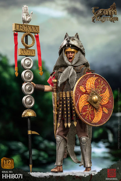 Pedido Figura Roman Team Flagman Bearer - Imperial Legion marca HHModel HH18071 escala pequeña 1/12