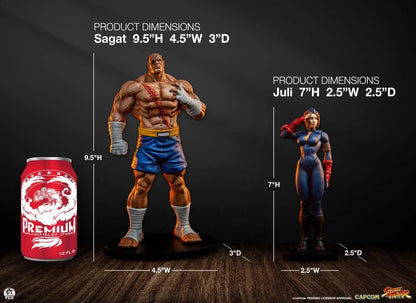 Preventa Set Estatuas Sagat y Juli - Street Jam - Street Fighter marca PCS Collectibles escala 1/10