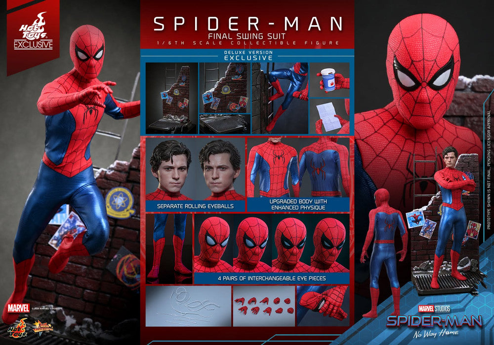 Preventa Figura Spider-Man (Final Swing Suit) Deluxe Version - EXCLUSIVE - Spider-Man: No Way Home marca Hot Toys MMS992 escala 1/6