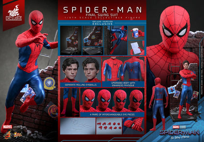 Preventa Figura Spider-Man (Final Swing Suit) Deluxe Version - EXCLUSIVE - Spider-Man: No Way Home marca Hot Toys MMS992 escala 1/6