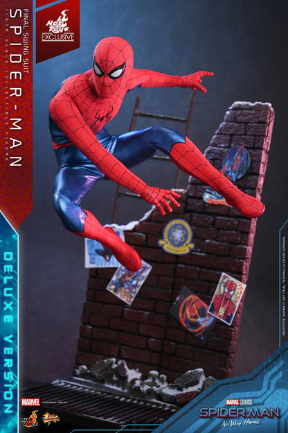 Preventa Figura Spider-Man (Final Swing Suit) Deluxe Version - EXCLUSIVE - Spider-Man: No Way Home marca Hot Toys MMS992 escala 1/6