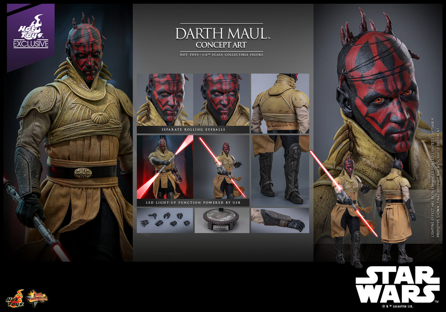 Pedido Figura Darth Maul (Concept Art) EXCLUSIVE - Star Wars Episodio I: La Amenaza Fantasma marca Hot Toys MMS778 escala 1/6 (SOLO 1 DISPONIBLE)