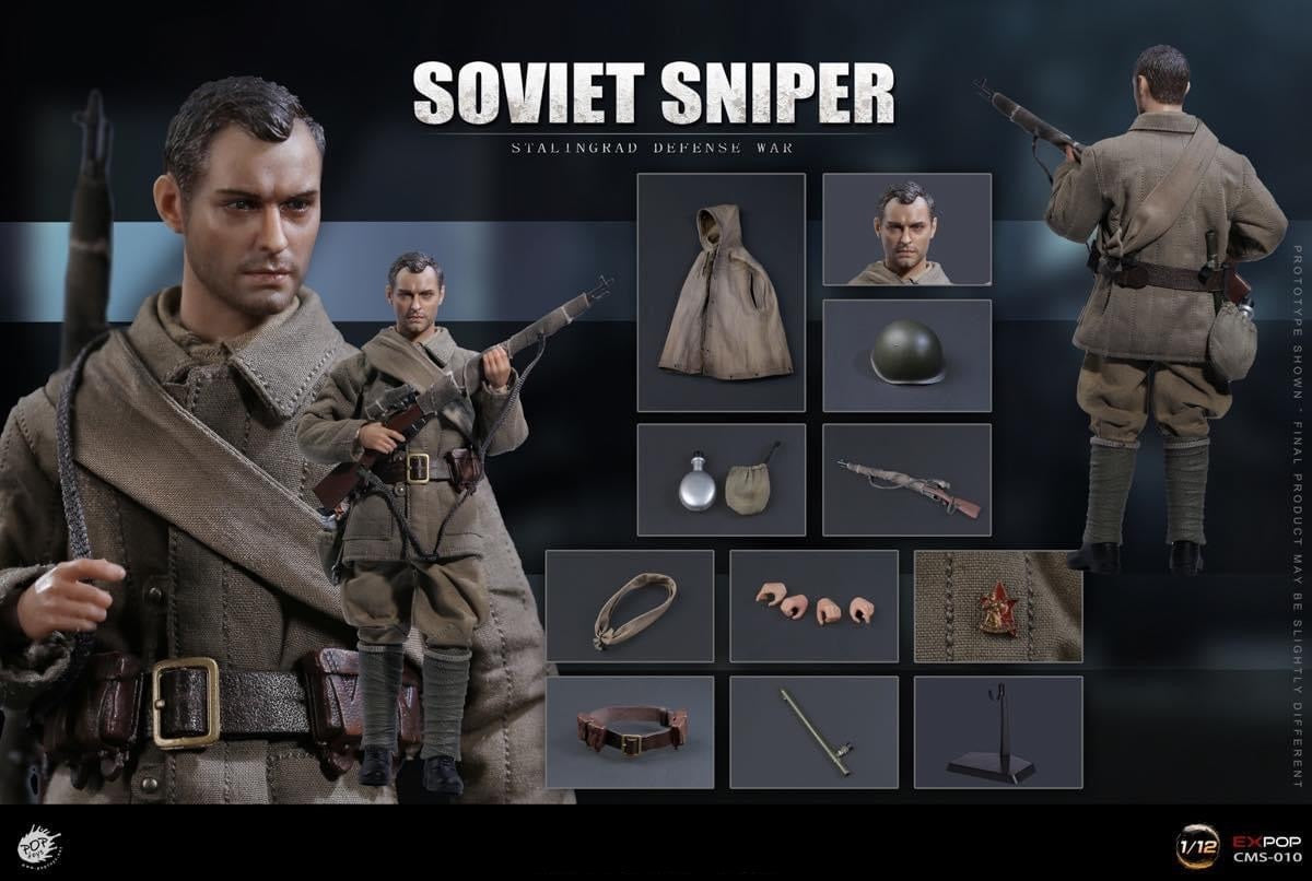 Pedido Figura Vassili Soviet Sniper marca Poptoys CMS010 escala pequeña 1/12
