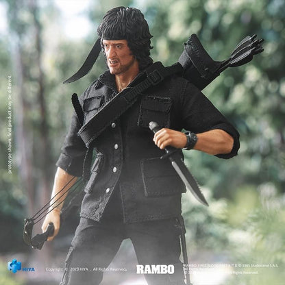 Preventa Figura John Rambo - Rambo: First Blood Part II Exquisite Super Series marca HIYA ESR0099 escala pequeña 1/12