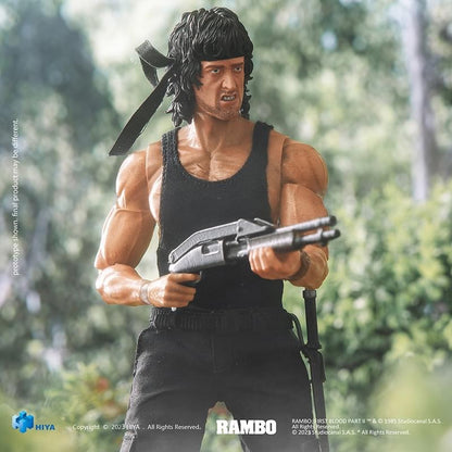 Preventa Figura John Rambo - Rambo: First Blood Part II Exquisite Super Series marca HIYA ESR0099 escala pequeña 1/12