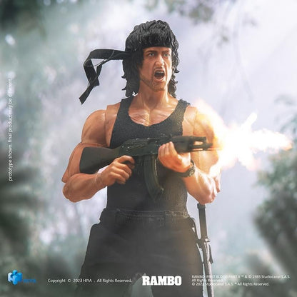 Preventa Figura John Rambo - Rambo: First Blood Part II Exquisite Super Series marca HIYA ESR0099 escala pequeña 1/12