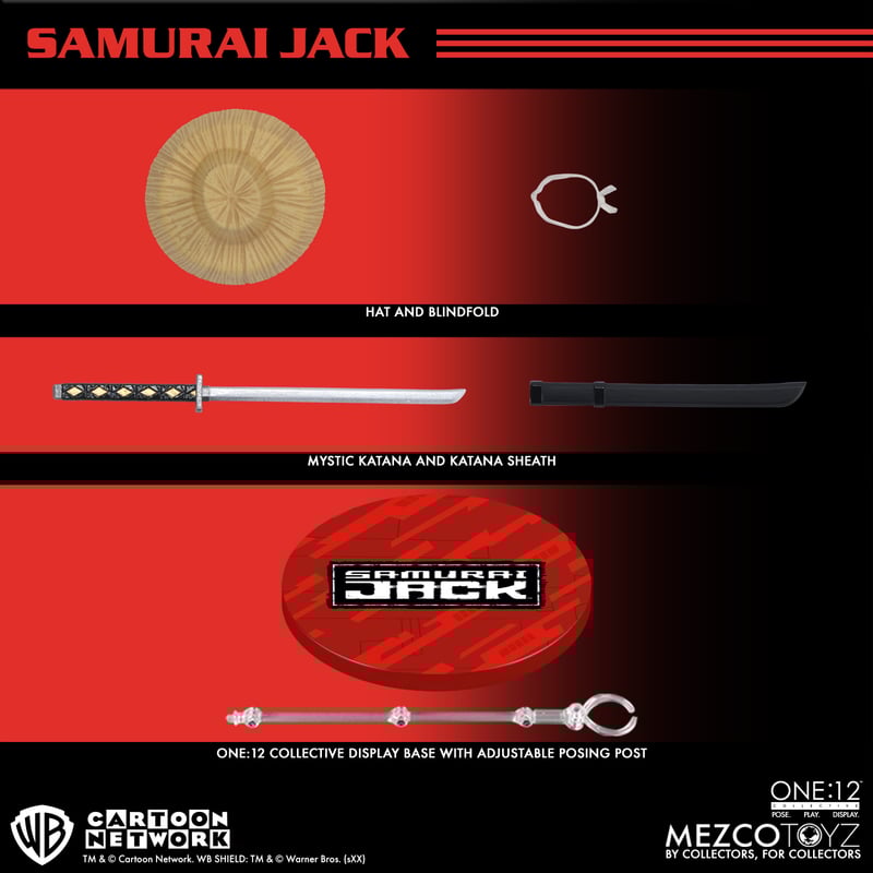 Preventa Figura Samurai Jack - One:12 Collective marca Mezco Toyz escala 1/12