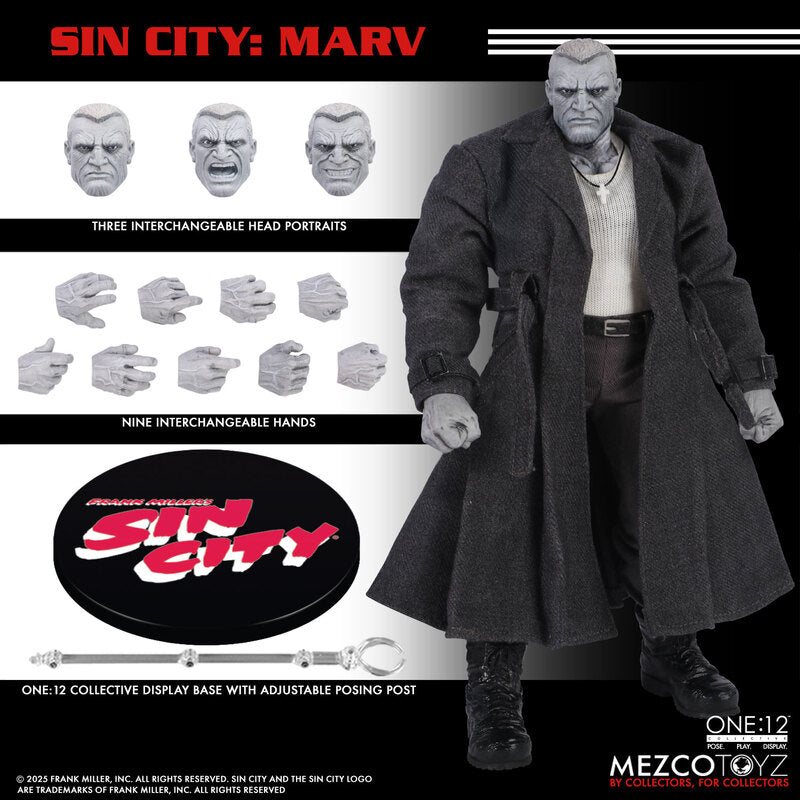Preventa Figura Marv - Sin City - One:12 Collective marca Mezco Toyz escala 1/12