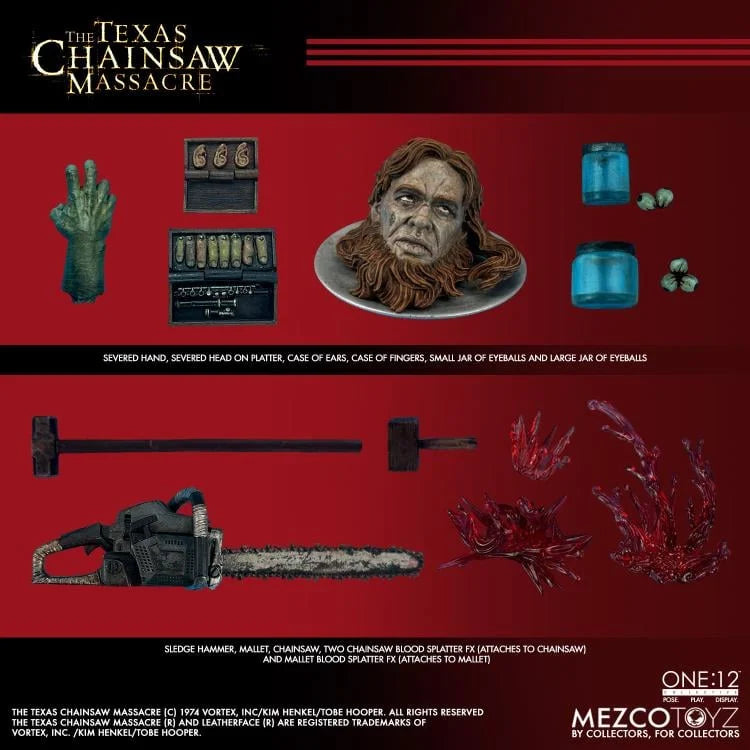 Pedido Figura  Leatherface - The Texas Chainsaw Massacre (2003) - One:12 Collective marca Mezco Toyz 77526 escala 1/12