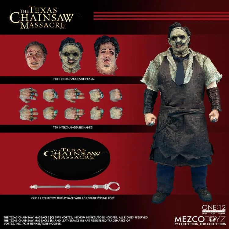 Pedido Figura  Leatherface - The Texas Chainsaw Massacre (2003) - One:12 Collective marca Mezco Toyz 77526 escala 1/12