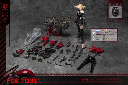 Preventa Figura y Vehículo Biker Girl (set) - Fantasy Alphabet Series V marca Fog Toys EA-03 escala 1/12