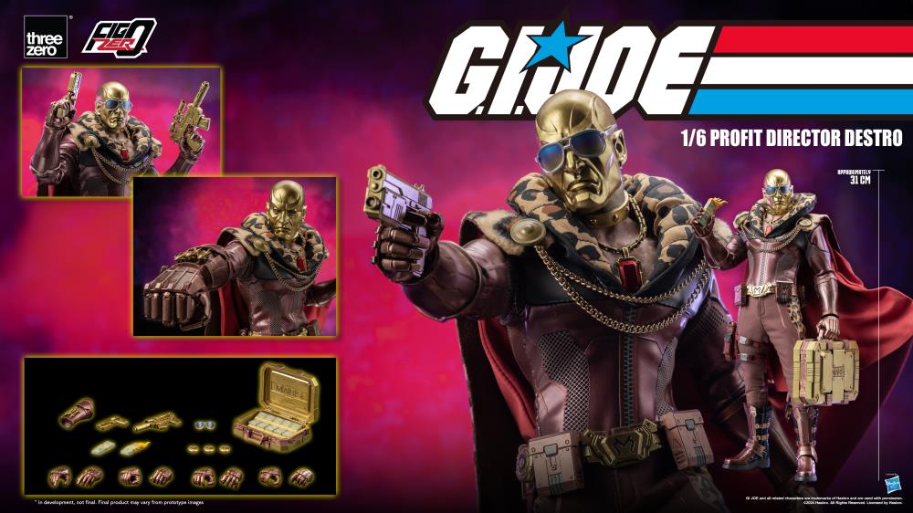 Pedido Figura Profit Director Destro - Exclusiva - G.I.Joe FigZero marca Threezero 3Z0738 escala 1/6