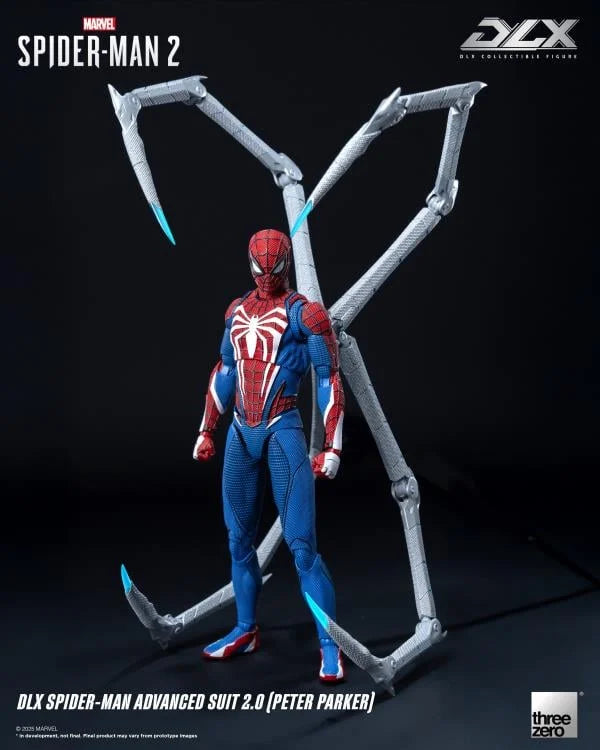 Preventa Figura DLX Spider-Man 2 Advanced Suit 2.0 (Peter Parker) marca Threezero 3Z0936 escala 1/12