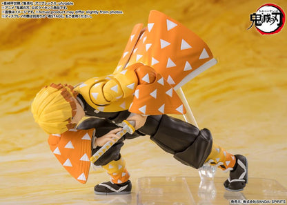 Pedido Figura Zenitsu Agatsuma - Demon Slayer: Kimetsu no Yaiba - S.H.Figuarts marca Bandai Spirits escala pequeña 1/12