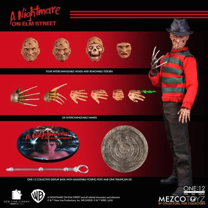 Pedido Figura Freddy Krueger: A Nightmare on Elm Street - One:12 Collective marca Mezco Toyz 77390 escala 1/12