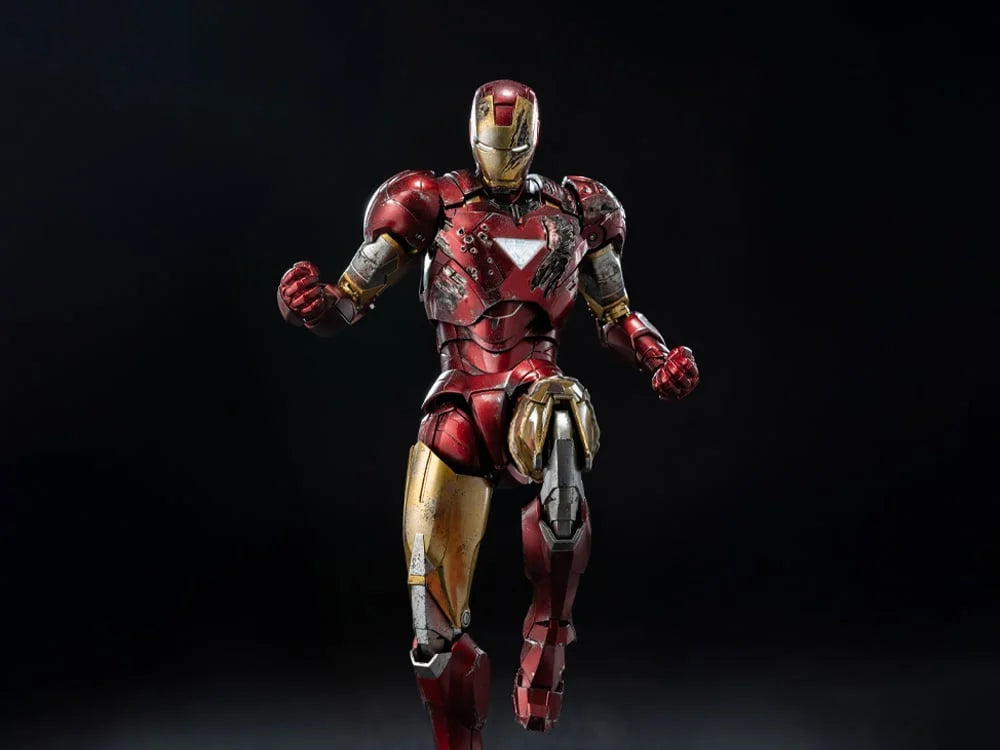 Preventa Figura DLX Iron Man Mark 6 (Battle Damage) - Avengers Infinity Saga marca Threezero 3Z0918 escala pequeña 1/12
