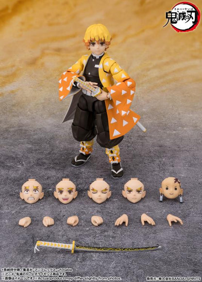 Pedido Figura Zenitsu Agatsuma - Demon Slayer: Kimetsu no Yaiba - S.H.Figuarts marca Bandai Spirits escala pequeña 1/12