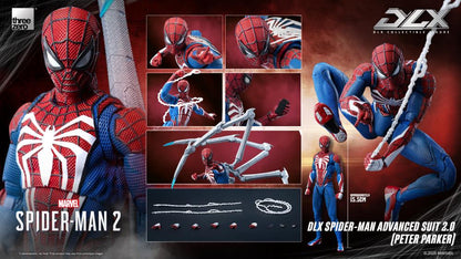 Preventa Figura DLX Spider-Man 2 Advanced Suit 2.0 (Peter Parker) marca Threezero 3Z0936 escala 1/12