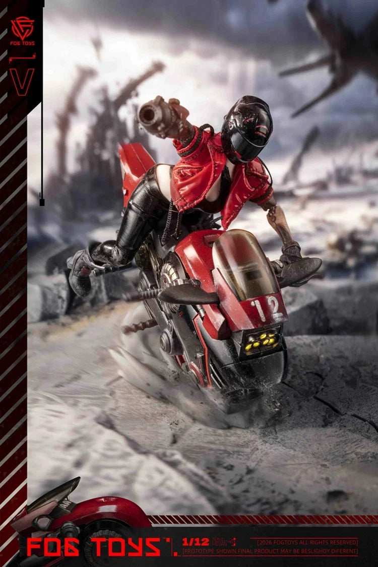 Preventa Figura y Vehículo Biker Girl (set) - Fantasy Alphabet Series V marca Fog Toys EA-03 escala 1/12