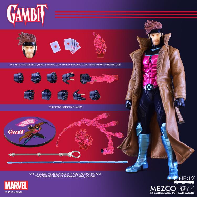 Pedido Figura GAMBIT - Marvel - One:12 Collective marca Mezco Toyz 77290 escala 1/12