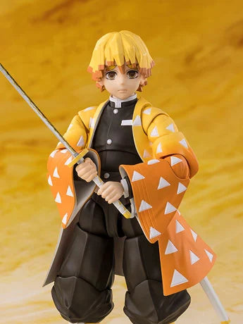 Pedido Figura Zenitsu Agatsuma - Demon Slayer: Kimetsu no Yaiba - S.H.Figuarts marca Bandai Spirits escala pequeña 1/12