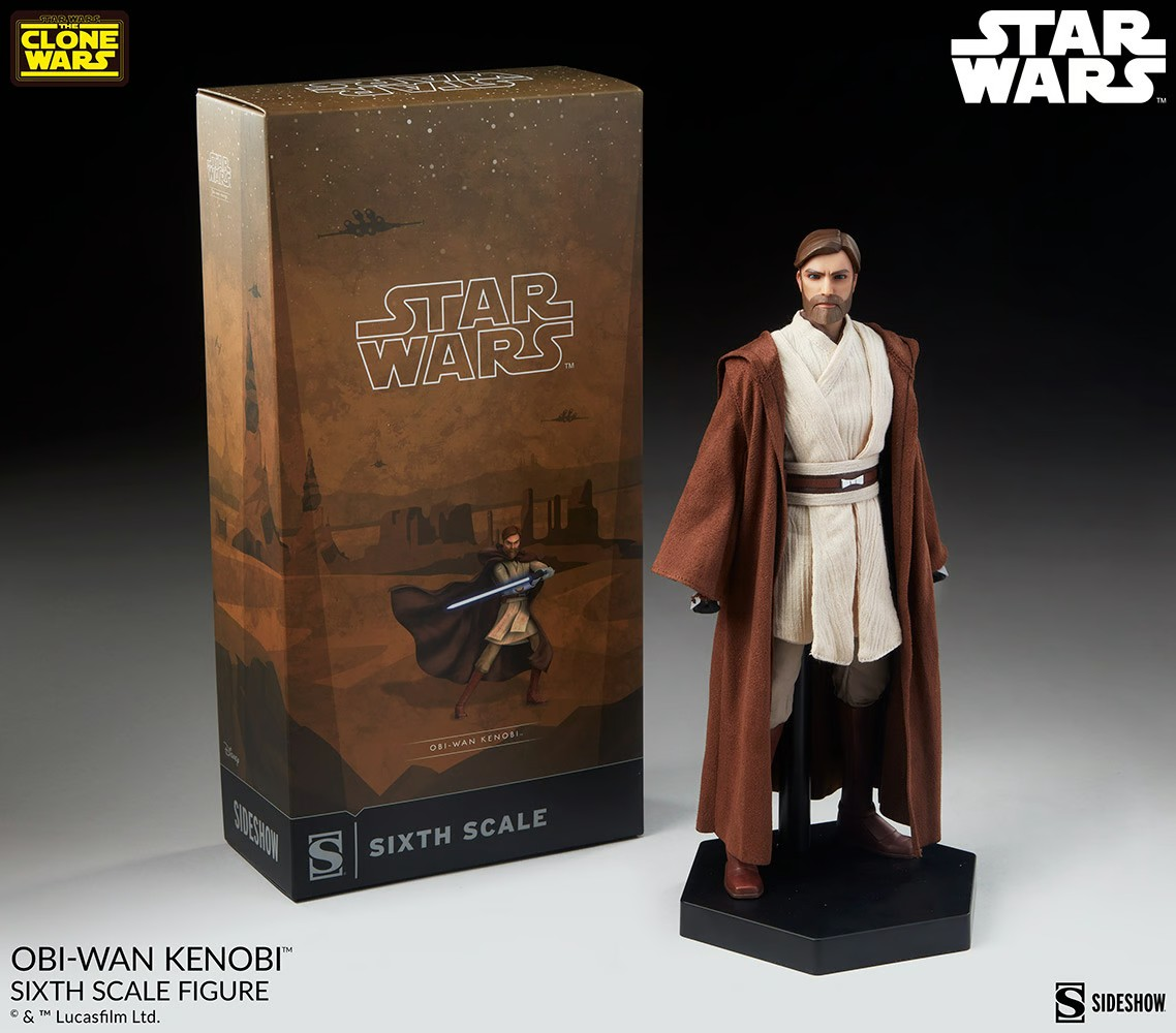 Pedido Figura Obi-Wan Kenobi - Star Wars™ The Clone Wars marca Sideshow Collectibles #100463 escala 1/6 (BACK ORDER)