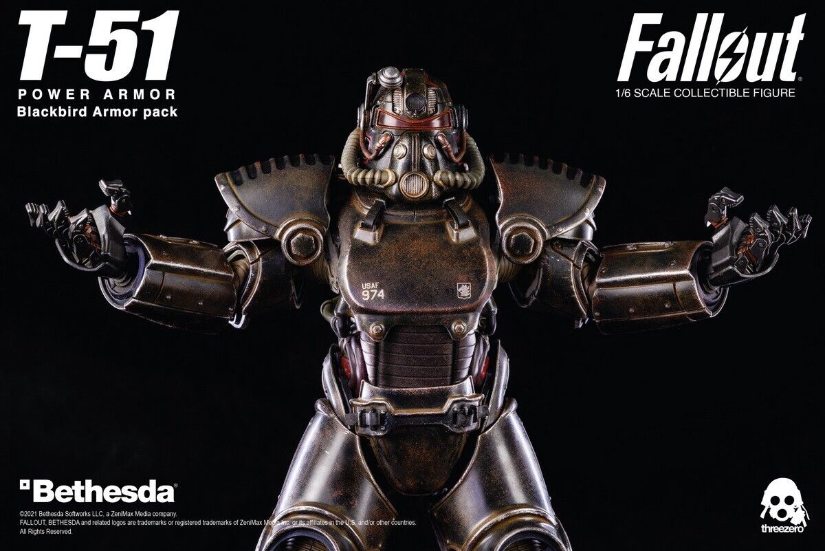 Pedido Set Fallout T-51 Power Armor - Blackbird Armor Pack marca Threezero 3Z0179 escala 1/6