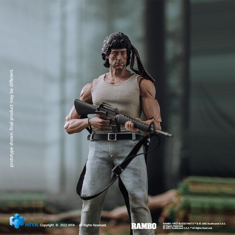 Preventa Figura John Rambo - Rambo: First Blood - Exquisite Super Series marca HIYA ESR0097 escala pequeña 1/12