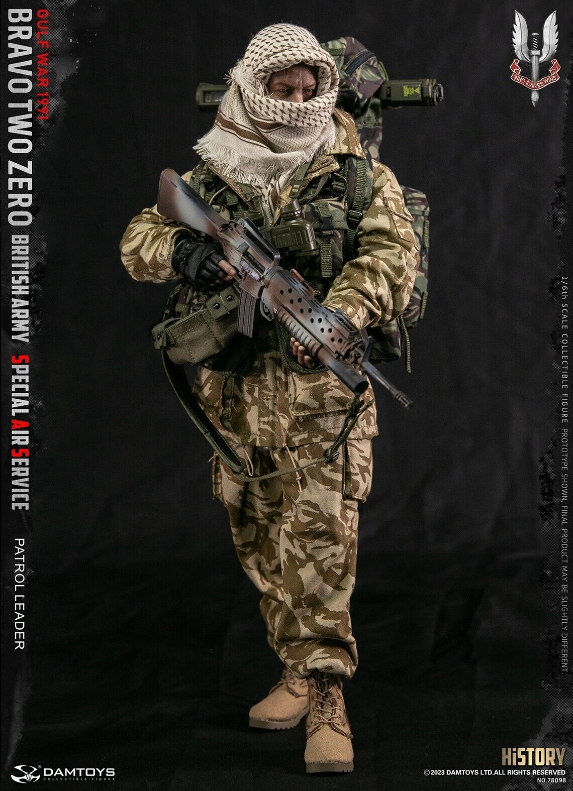 Preventa Figura Patrol Leader - British Army Special Air Service marca Damtoys 78098 escala 1/6