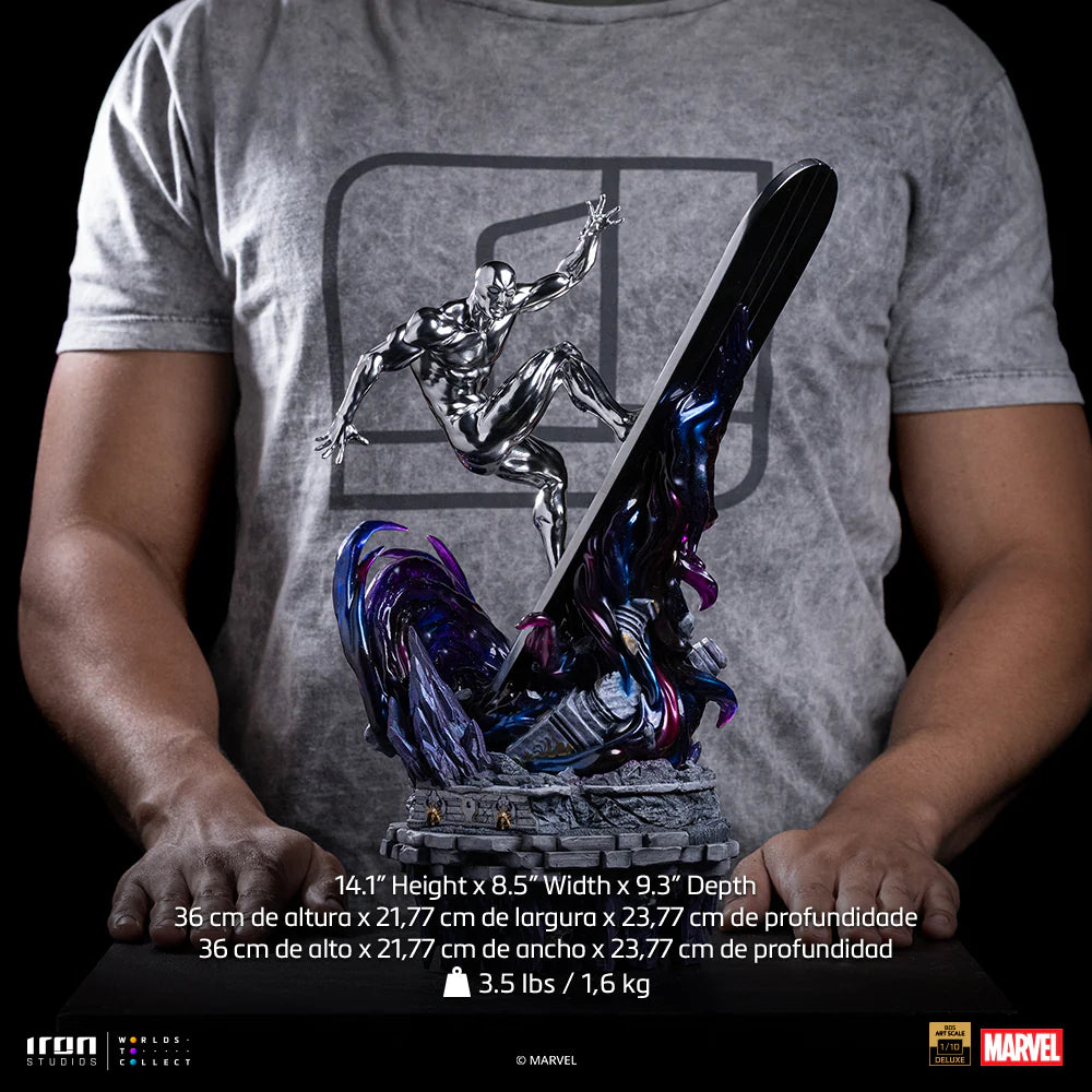 Preventa Estatua Silver Surfer - The Infinity Gauntlet - Battle Diorama Series marca Iron Studios escala de arte 1/10