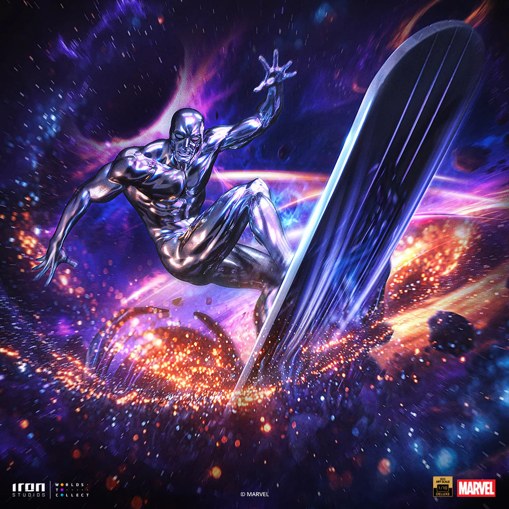 Preventa Estatua Silver Surfer - The Infinity Gauntlet - Battle Diorama Series marca Iron Studios escala de arte 1/10