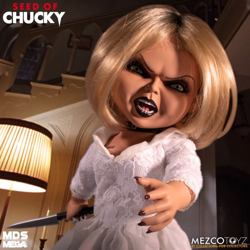 Pedido Figura Tiffany (Talking / Parlante) - Seed of Chucky - Mezco Designer Serie marca Mezco Toyz 78042 Mega escala (38 cm)