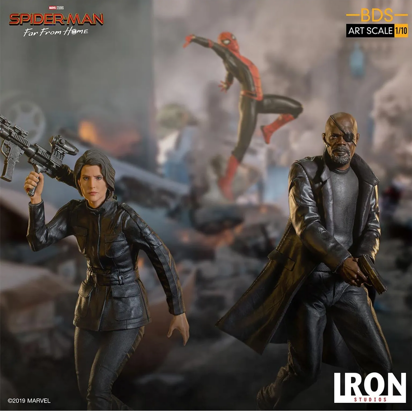 Pedido Estatua Nick Fury - Spider-Man: Far From Home - Battle Diorama Series (BDS) marca Iron Studios escala de arte 1/10