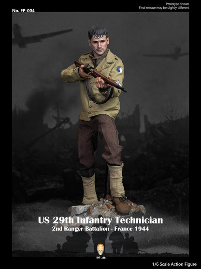 Pedido Figura US 29th Infantry Technician (Special Edition) - WWII 2nd Ranger Battalion - France 1944 marca Facepool FP-004B escala 1/6