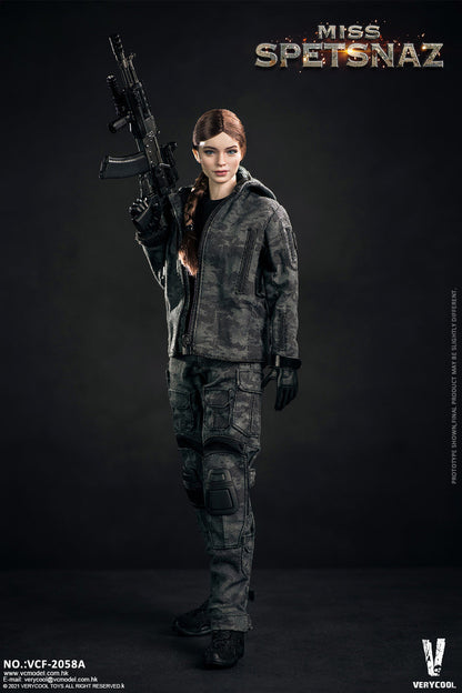 Pedido Figura Russian Special Combat Soldier Miss Spetsnaz (Black vest version) marca Verycool VCF-2058A escala 1/6