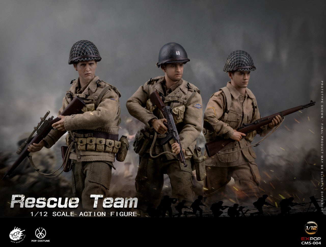 Pedido Figuras WWII US Rescue Squad Team (set triple) marca Poptoys CMS004 escala pequeña 1/12